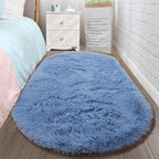 LOCHAS Bedroom Rug 2.6' x 5.3', Light Navy Fluffy Shaggy Area Rug - Image 7