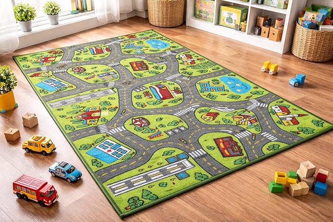 Kids Carpet Playmat Rug City Life Great - Image 5