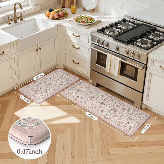 LEEVAN Anti Fatigue Mats for Kitchen Floor Non-Slip, Cushioned Kitchen Mats for - Image 2