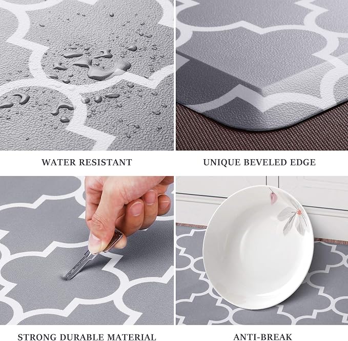 WISELIFE Kitchen Mat and Rugs Cushioned Anti-Fatigue, 17.3"x 28", Non Slip - Image 4