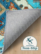 SERISSA Runner Rug for Hallways, Extra Long Boho Rug Ultra Soft Vintage Blue - Image 3