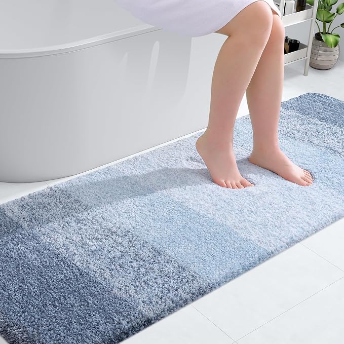 OLANLY Bathroom Runner Rugs Mat 70x20, Extra Soft Absorbent Microfiber Bath Rugs by OLANLY
