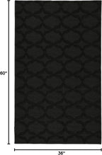 Garland Rug Sparta Non Slip Polypropylene 3 Ft. X 5 Ft. Black Area Rug- Ideal - Image 3