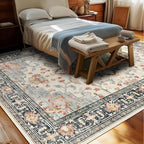 CAPALOCA Machine Washable Rugs Nursery Rug 5x7 Cute Girl Non Slip Low Pile - Image 6