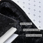 Soft Runner Rugs for Bedroom Hallways, 2x6 Black Fluffy Shag Throw Area Rug Non - Image 6