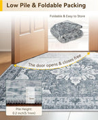 RELEANY Area Rugs 3'x5' Washable Non-Slip, Floral Vintage Distress Medallion - Image 7
