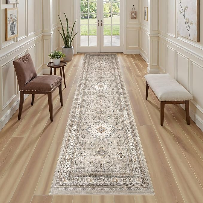 Vintage Hallway Runner Rug 2x6: Large Soft Washable Entryway - Image 4