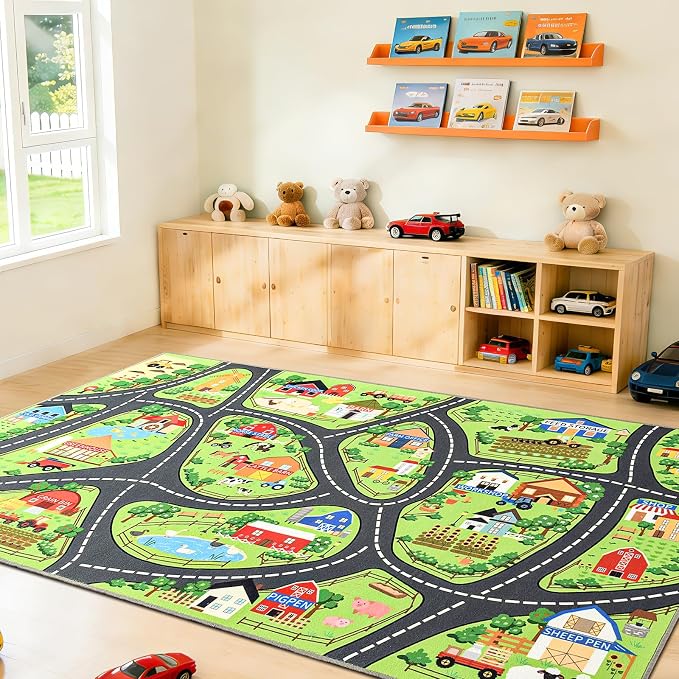 Farmyard Adventure Play Rugs, Educational and Fun Farm Play Mat - Image 2
