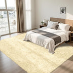 8x10 Area Rug for Living Room:Ultra Soft Fluffy Shag Cream White Rugs, Large - Image 4