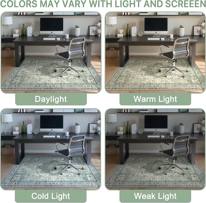 36"x48" Office Chair Mat for Hardwood Tile Floor, Under Desk Carpet Protector - Image 6
