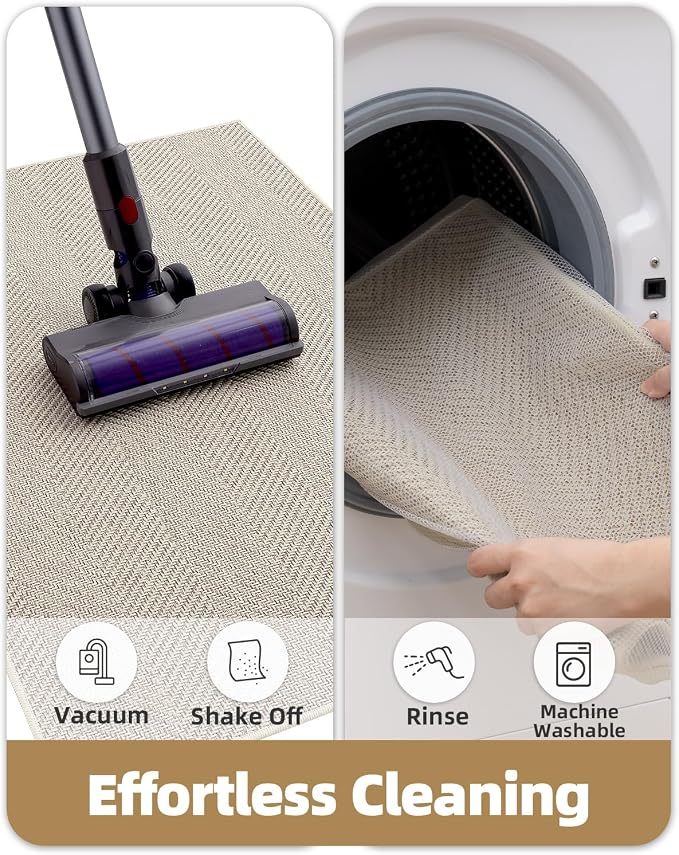 Color&Geometry Ultra Thin Indoor Door Mat 24"x36", Machine Washable Front Door - Image 8