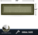 PURRUGS Dirt Trapping Door Mat 24" x 70", Non-Slip Machine Washable Entryway Rug - Image 2