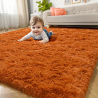 Amdrebio Burnt Orange Area Rugs by Amdrebio