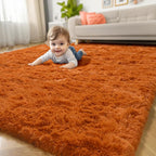 Amdrebio Burnt Orange Large Area Rugs 8x10 - Image 8