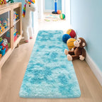 Light Blue Fluffy Rug for Bedroom Living Room, 2x6 ft Soft Sky Blue Bedroom - Image 3