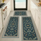 JTJ Botanical Insect Kitchen Rug Set of 3, Washable and Non-Slip Low Pile Floor - Image 6