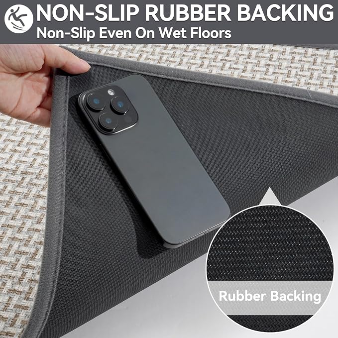 YDKGL Door Mat 31"x47", Dirt Resistant and Absorbent, Non-Slip Rubber Backing - Image 6