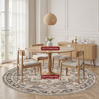 8ft Round Vintage Living Room Area Rug - Image 5