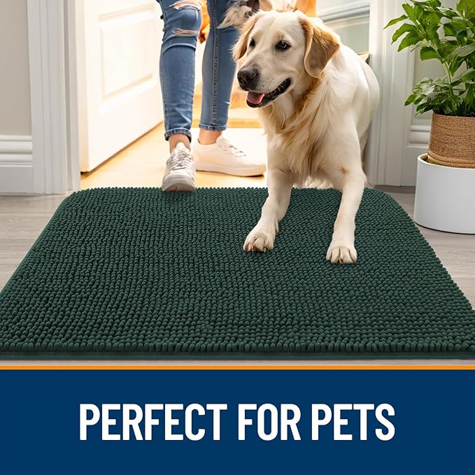 OLANLY Dog Door Mat for Muddy Paws 36x24, Absorbs Moisture and Dirt, Absorbent - Image 6