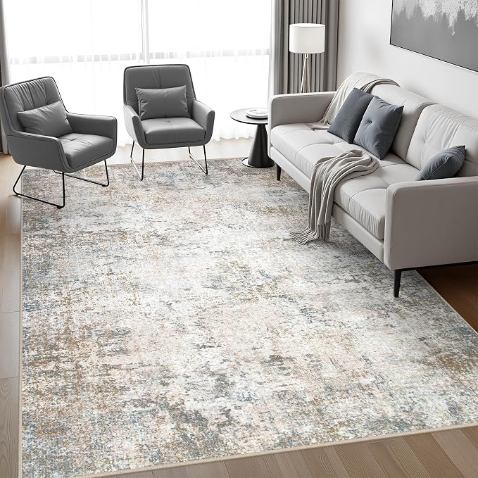 6x9 Area Rug Living Room Rug: Washable Modern Abstract Soft Thin Rug Indoor - Image 3