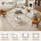 8x10 Washable Area Rug, Large Rugs - Image 8