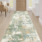 Runner Rug Kitchen Washable Rugs: 3x10 Non-Slip Abstract Soft Modern Stain - Image 4