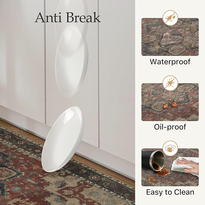 GENIMO Kitchen Mats for Floor, Washable Anti Fatigue Mat for Cushioned - Image 5