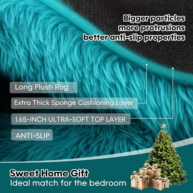Fluffy Plush Shag Rug 5x7, Ultra Soft Rug - Image 6