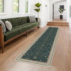 Dark Green 3x8 Wide Hallway Runner Rug - Image 6