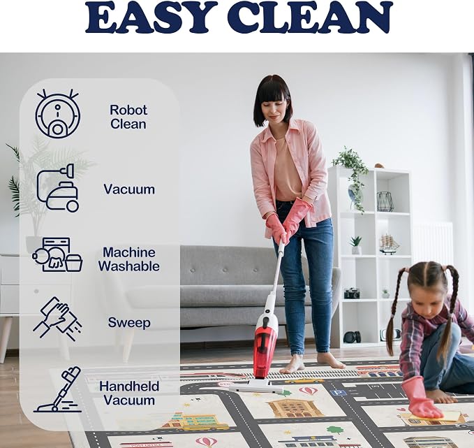 4x6ft Kids City Road Car Play Rug - Image 6