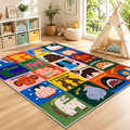 Kids Rug 4x6 Animal Alphabet Play Mat Educational Learning Area Rug Soft by VSIWB