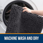 OLANLY Large Bathroom Rugs 50x30, Extra Soft Absorbent Chenille Bath Rugs - Image 5