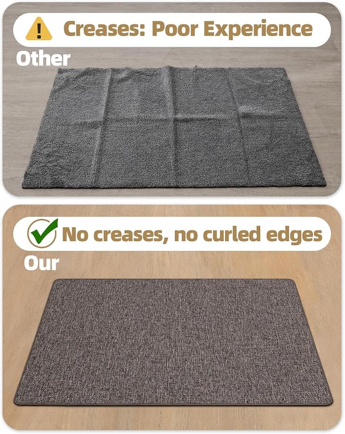 Color&Geometry Ultra Thin Indoor Door Mat 48"x72", Non Slip Rubber Backed Dirt - Image 5