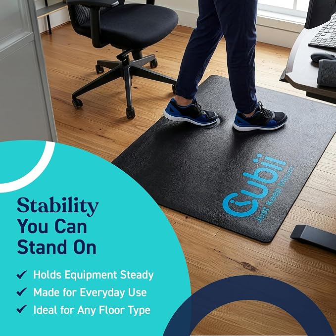 Cubii Non-Slip Workout Mat for Under Desk Ellipticals, Floor Protection - Image 5