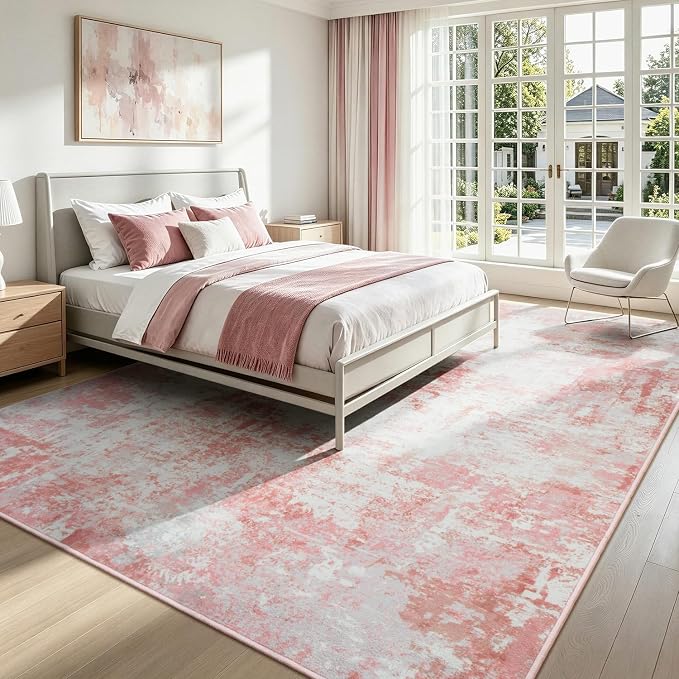 Rugflix 8x10 Area Rugs for Nursery Girls Room, Washable Large Rug - Image 3