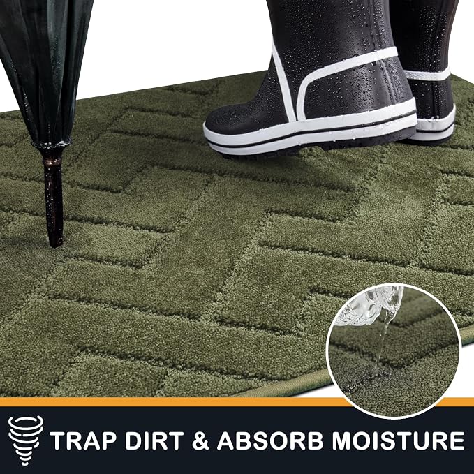 PURRUGS Dirt Trapping Door Mat 32" x 70", Non-Slip Machine Washable Entry Rug - Image 5
