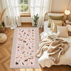 Pink Rug Runner for Hallways Kitchen Rug 2x6, Non Slip Washable Rugs - Image 4