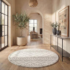 SAFAVIEH Arizona Shag Collection 5'1" Round Ivory/Beige ASG741A Moroccan by Unknown