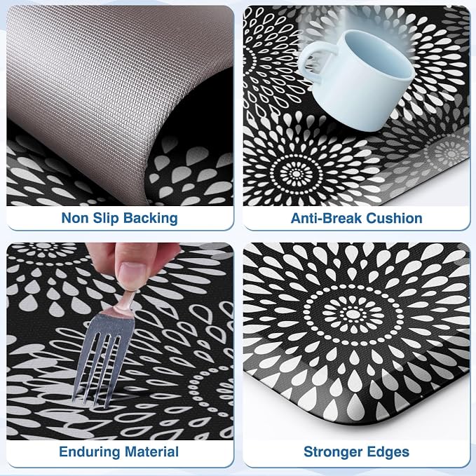 LuxStep Kitchen Mats for Floor, 0.47 inch Thicker Cushioned Rug Anti-Fatigue - Image 5