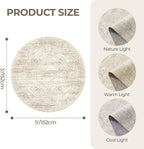 Round Rug 5ft, Washable Circle Rug - Image 2