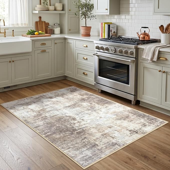 IOHOUZE Abstract Area Rug 4x5 Ft Washable Rugs - Image 2