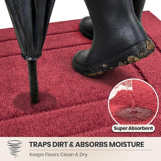 PURRUGS Dirt Trapping Door Mat 24" x 59", Non-Slip/Skid Machine Washable - Image 2