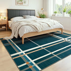 Terrug Plaid Area Rug for Living Room, Soft Low Pile Stain Resistance Abstract - Image 2