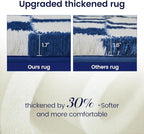 Super Soft Rug for Bedroom, 5x7 ft Blue and White Area Rug Classic Checkered - Image 5