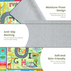Terrug Kids Rug for Playroom & Classroom, Washable Nursery Carpet, Non-Slip - Image 7