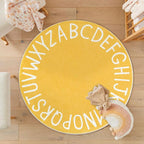 Topotdor Round Kids Play Rug Alphabet Nursery Area Rug Extra Large Soft - Image 8