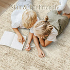 Soalmost 5x7 Area Rugs Brown Low Pile Indoor Washable Trendy Faded Style Floral - Image 9