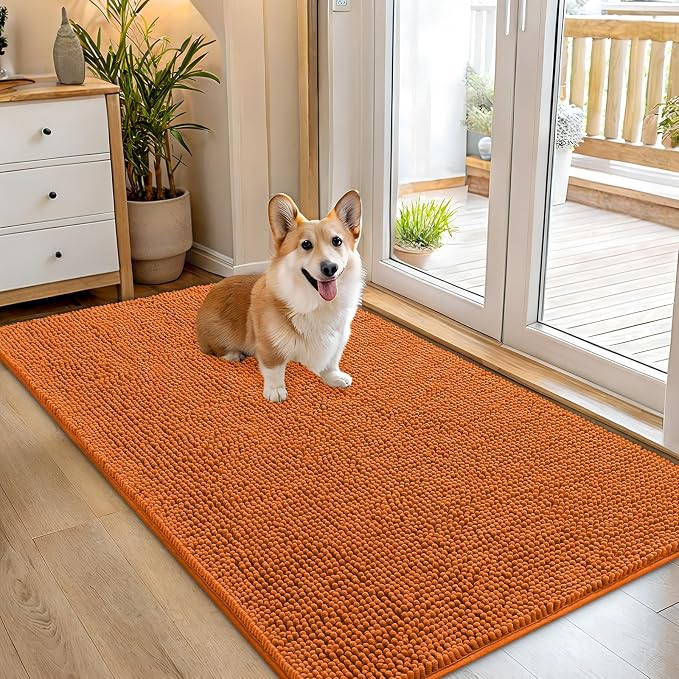 OLANLY Dog Door Mat for Muddy Paws 54x32, Absorbs Moisture and Dirt, Absorbent by OLANLY