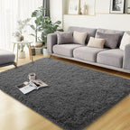 qulint 3x5 Area Rugs for Bedroom, Soft Fluffy Rug for Boys Room Fuzzy Shag by QULINT