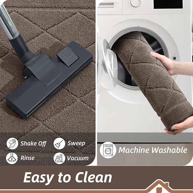 BEQHAUSE Dirt Trapper Door Mat 32" x 48", Doormat Non-Slip Entryway Rugs - Image 6